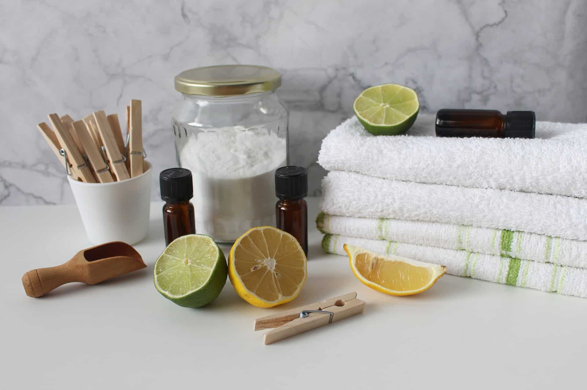 Natural cleaning supplies.