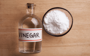 Vinegar and baking soda.