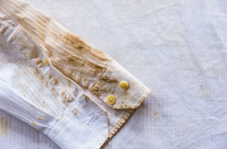 Rust stain on clothes.