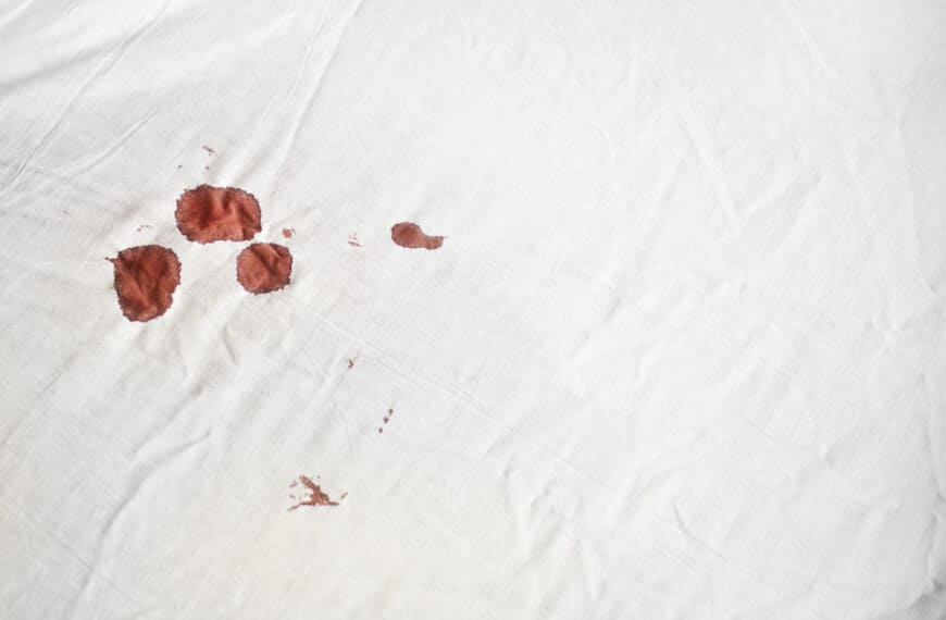 Removing blood from sheets