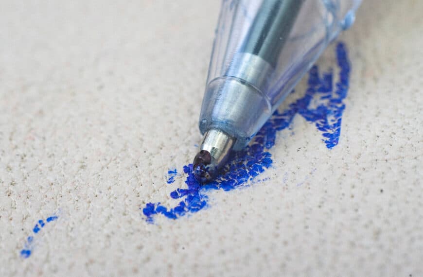 How to get pen out of leather