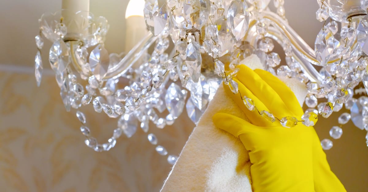 How to clean a crystal chandelier